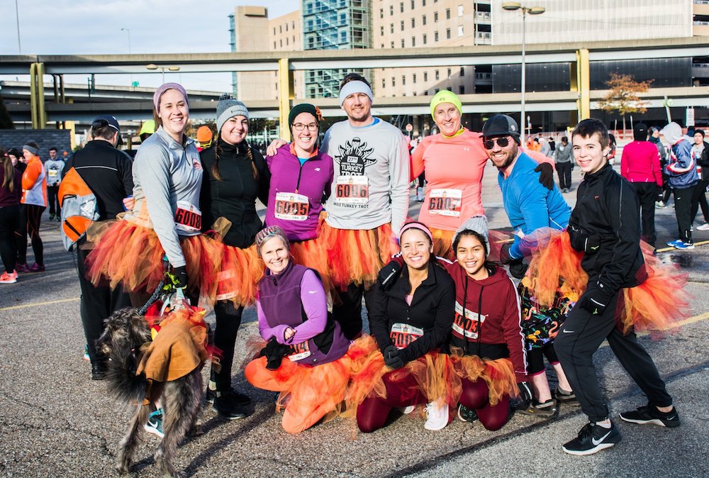 A photo of participants from this year's Turkey Trot.